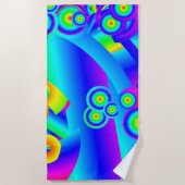 Abstracte Oceaan golven Strand Handdoek (Voorkant)