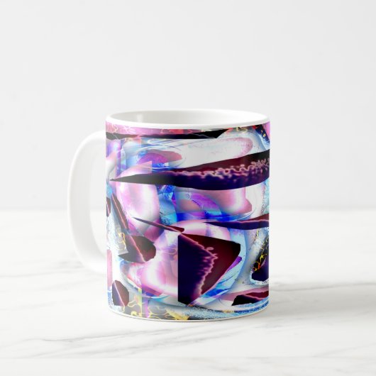 Abstracte Oceaan Koffiemok (Voorkant links)