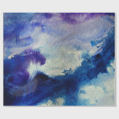 Abstracte oceaan kunst cadeaupapier (Vlak)