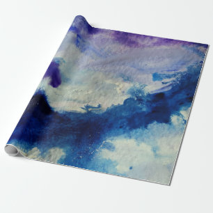 Abstracte oceaan kunst cadeaupapier