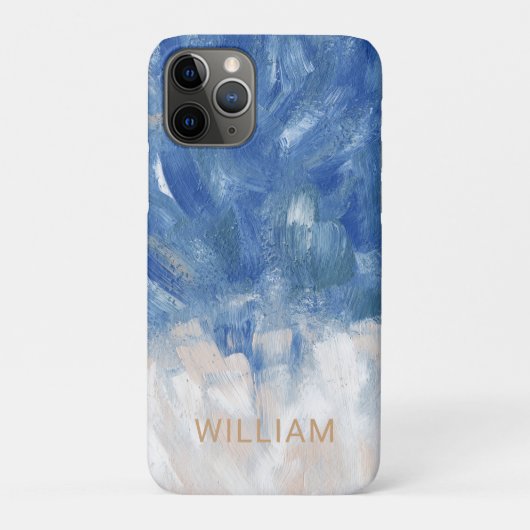Abstracte Oceaan Persoonlijke Naam Case-Mate iPhone Case (Achterkant)