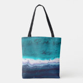 Abstracte Oceaan Tote Bag (Achterkant)