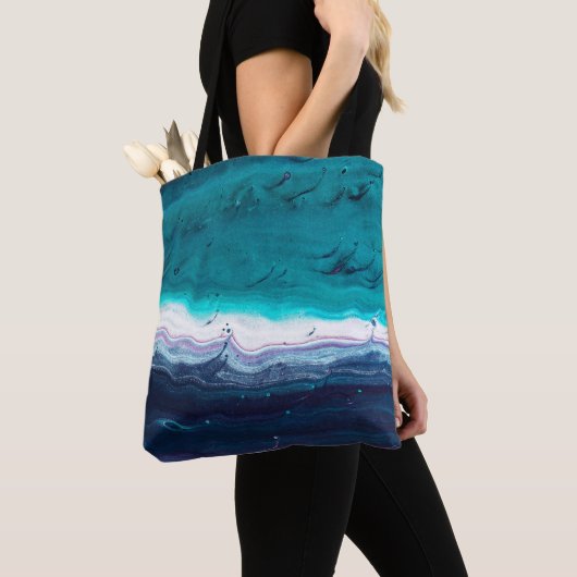Abstracte Oceaan Tote Bag (Dichtbij)