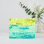 Abstracte oceaanaquarel ansichtkaart briefkaart (Staand voorkant)