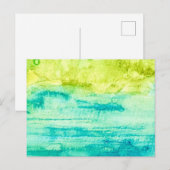 Abstracte oceaanaquarel ansichtkaart briefkaart (Voorkant / Achterkant)