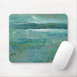 Abstracte oceaanbedekking kuststrand muismat