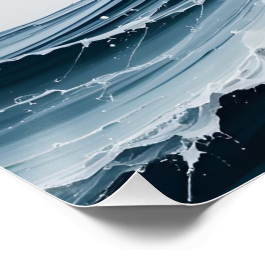 Abstracte oceaangolf perfect poster (Hoek)