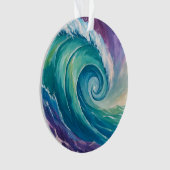 Abstracte Oceaangolfspiraal Ornament (voorkant)