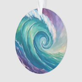 Abstracte Oceaangolfspiraal Ornament (voorkant)