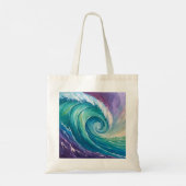 Abstracte Oceaangolfspiraal Tote Bag (Achterkant)