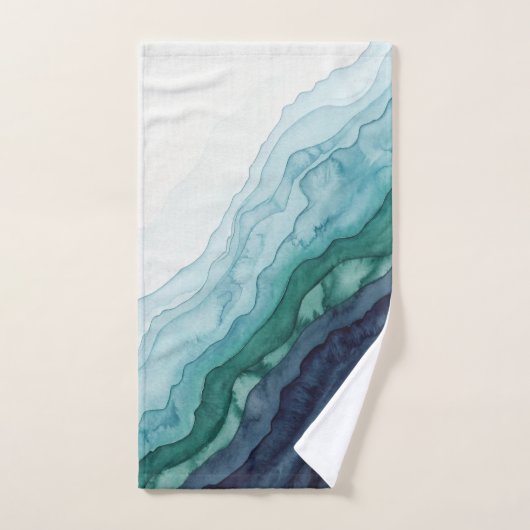 Abstracte Oceaangolven Bad Handdoek (Handdoek)