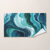 Abstracte oceaangolven bad handdoek (Handdoek)