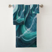 abstracte oceaangolven bad handdoek (Insitu)