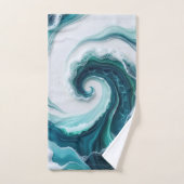 abstracte oceaangolven bad handdoek (Handdoek)