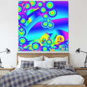 Abstracte oceaangolven canvas afdruk (Insitu (Slaapkamer))