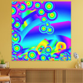 Abstracte oceaangolven canvas afdruk (Insitu (Woonkamer))