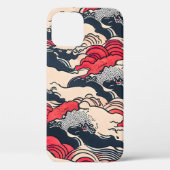 Abstracte  oceaangolven Japanse stijlkunst | Case-Mate iPhone Case (Achterkant)