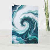 abstracte oceaangolven kaart (Achterkant)