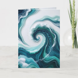 abstracte oceaangolven kaart