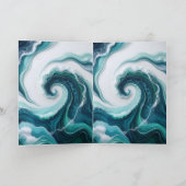 abstracte oceaangolven kaart (Binnen)