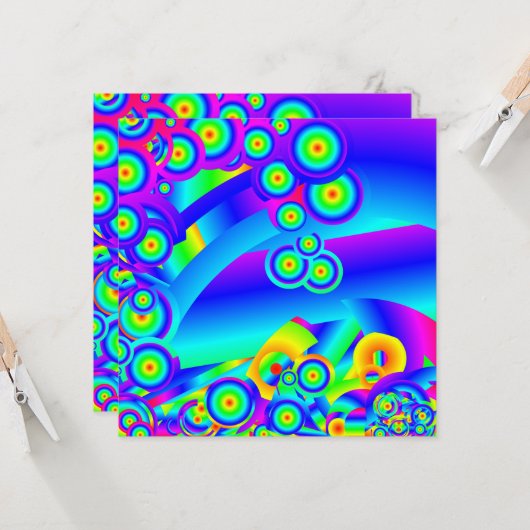 Abstracte oceaangolven kaart (Voorkant / Achterkant in situ)