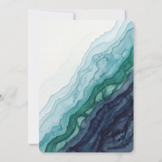 Abstracte Oceaangolven Kaart (Voorkant)