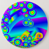 Abstracte oceaangolven Knop Ronde Button 6,0 Cm (Voorkant)