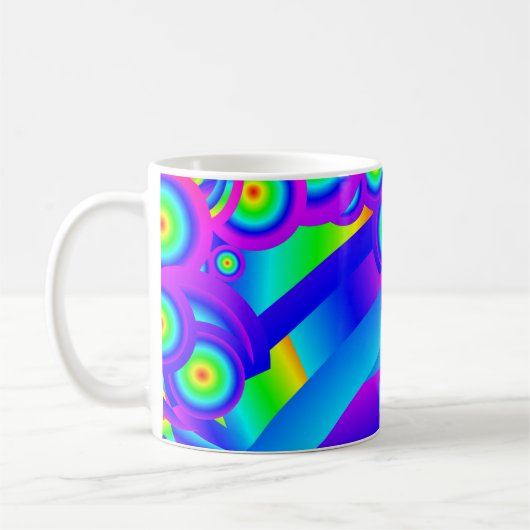 Abstracte oceaangolven koffiemok (Links)