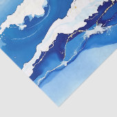 Abstracte oceaangolven met getextureerde slagen tissuepapier (Detail)