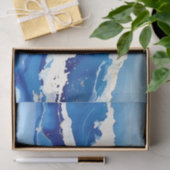 Abstracte oceaangolven met getextureerde slagen tissuepapier (Geschenk)