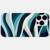 Abstracte oceaangolven minimal patroonblauw cyaan Case-Mate iPhone case (Achterkant (horizontaal))