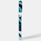 Abstracte oceaangolven minimal patroonblauw cyaan Case-Mate iPhone case (Achterkant / Rechts)