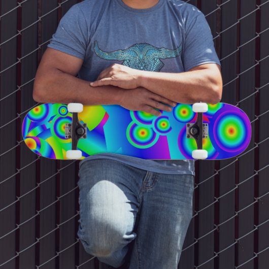 Abstracte oceaangolven persoonlijk skateboard (Buiten 3)