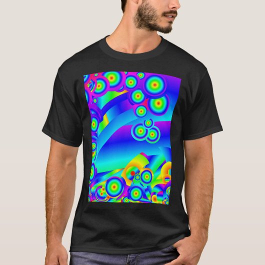 Abstracte oceaangolven t-shirt (Voorkant)
