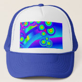 Abstracte oceaangolven Trucker Hoed Pet (Voorkant)