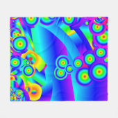 Abstracte oceaangolven Vleekzak Fleece Deken (Voorkant (Horizontaal))