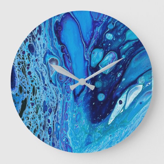 Abstracte oceaanklok grote klok (Voorkant)