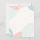 Abstracte oceaankoraal huwelijksuitnodiging BUDGET (Achterkant)