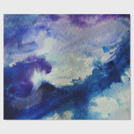 Abstracte oceaankunst cadeaupapier (Vlak)