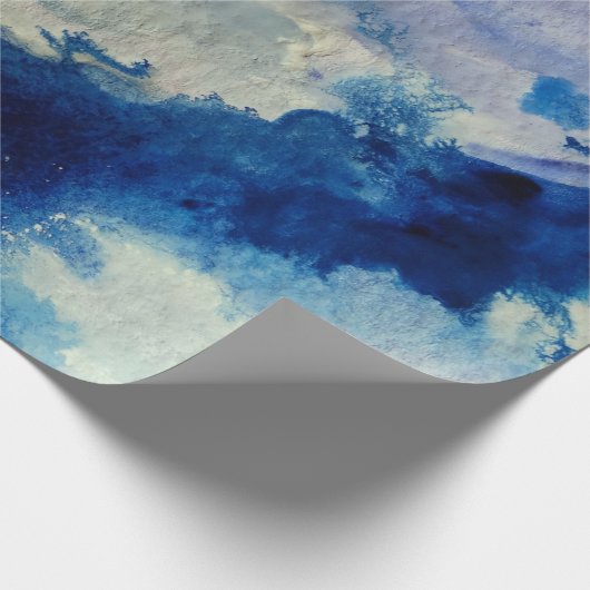 Abstracte oceaankunst cadeaupapier (Hoek)