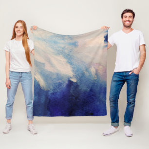 Abstracte oceaankunst fleece deken