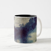 Abstracte oceaankunst tweekleurige koffiemok (Voorkant rechts)
