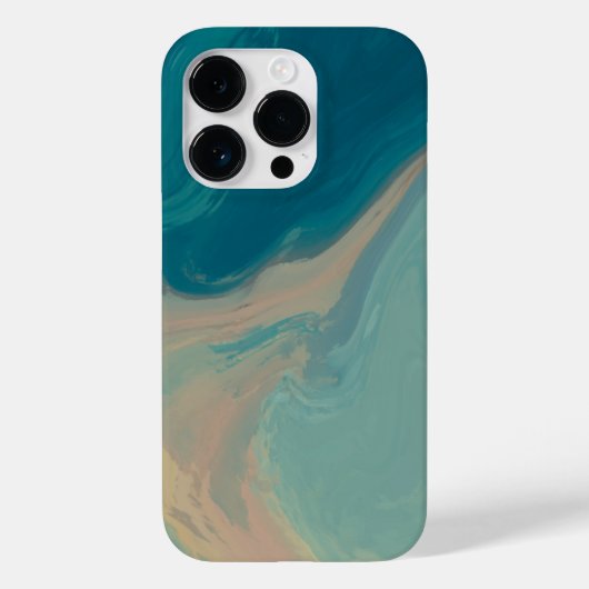 Abstracte oceaanmarmer iPhone 14 Pro hoes. Case-Mate iPhone Case (Achterkant)