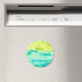 Abstracte Oceaans Waterverf Magneet (Insitu (Vaatwasser))