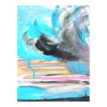 Abstracte Oceaanstorm Expressionistisch