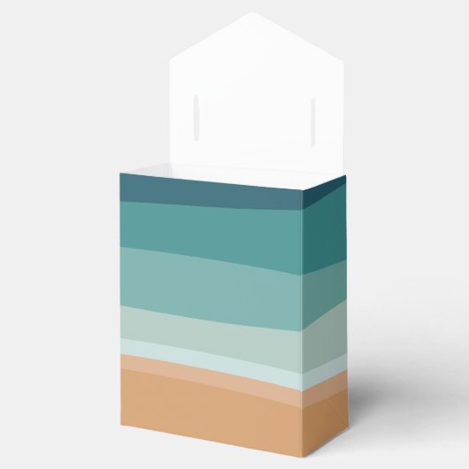 Abstracte Ocean Beach bruiloft Bedankdoosjes (Geopend)