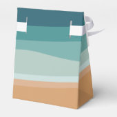 Abstracte Ocean Beach bruiloft Bedankdoosjes (Achterkant)