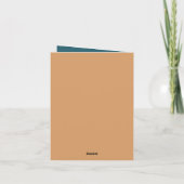 Abstracte Ocean Beach bruiloft Bedankkaart (Achterkant)