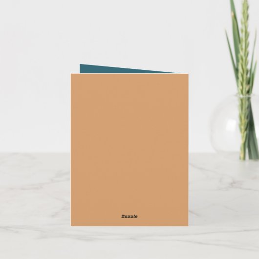 Abstracte Ocean Beach bruiloft Bedankkaart (Achterkant)