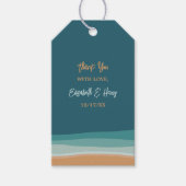 Abstracte Ocean Beach bruiloft Cadeaulabel (Voorkant)